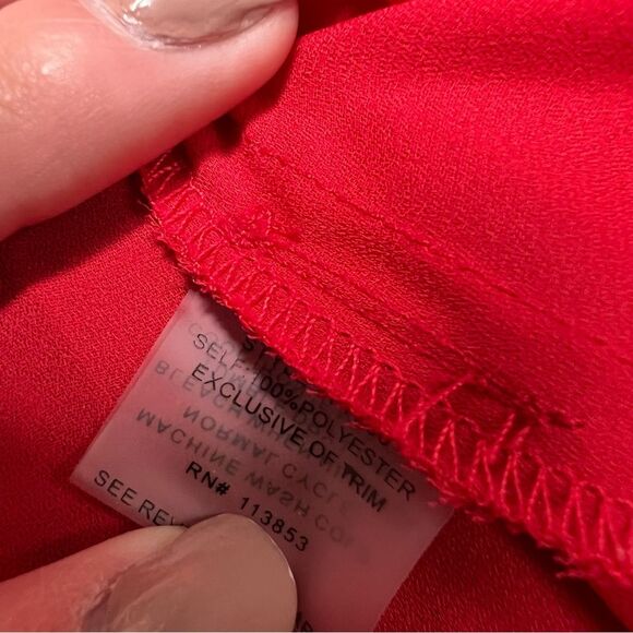 41 Hawthorn Red Sleeveless Blouse Size Small - Picture 5 of 8